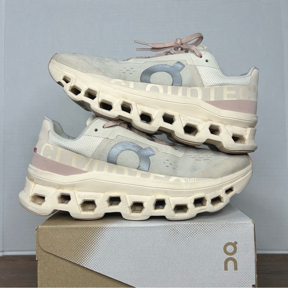 On Running Cloudmonster Moon Fawn Women Size 10 - Picture 10 of 10